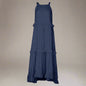 Elegant Apricot Ruffle Maxi Dress